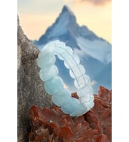 Akuamarin Doğal Taş Parlak Oval Faset Kesim 11x15mm Bileklik