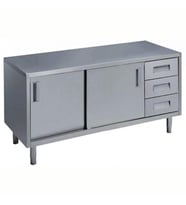 Electrolux Professional Dolaplı Çalışma Tezgahı, Sağda 3'lü Çekmeceli, 2 Kayar Kapılı, 1600mm MTA1600DXPN