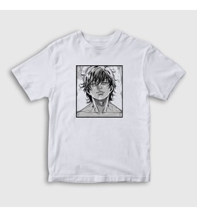 Presmono Unisex Çocuk Beyaz Cool Anime Hanma Baki T-Shirt 317328tt