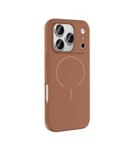 iPhone 17 Pro Max Kılıf M-safe Şarj Özellikli Meta Kılıf (Kahverengi)
