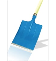 Hafif Sağlam Plastik Güçlendirilmiş Çeneli Saplı 38x40 cm. Plastik Kar Küreme Küreği Kürek Ağırlığa Dayanıklı Güçlendirilmiş Tasarım