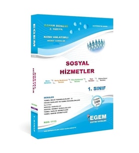 Egem Eğitim Yayınları AÖF 1. Sınıf Sosyal Hizmetler Bahar Dönemi 2. Yarıyıl Konu Anlatımlı Soru Bankası (Çok Renkli)