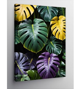 Kanvas Tablo Yeşil Monstera Yaprakları