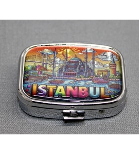 İstanbul Temalı İlaç Kutusu Anahtarlık Alk4371
