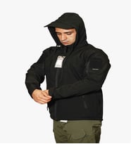 Softshell Su geçirmez Mont Taktikal Ceket (Siyah)
