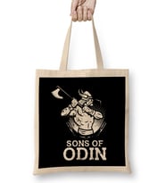 Awesome Sons of Odin Norse Vikings Bez Çanta Uzun Saplı