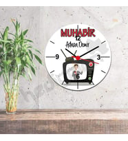 Muhabir Erkek Figür Duvar Saati