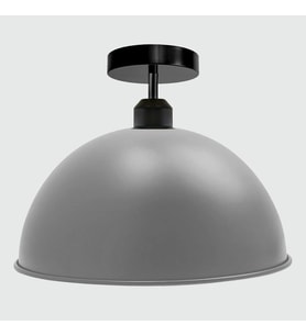 RİOLİGHT VİNTAGE,MODERN,RETRO,RUSTİK GRİ 1XE27 DUYLU TEKLİ METAL PLOFONYER AVİZE ÇAP:30CM