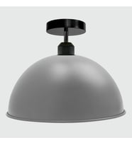 RİOLİGHT VİNTAGE,MODERN,RETRO,RUSTİK GRİ 1XE27 DUYLU TEKLİ METAL PLOFONYER AVİZE ÇAP:30CM