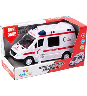 Işıklı Sesli Pilli Ambulans Minibüs
