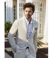 Dufy Krem Erkek Slim Fit Düz Mono Yaka Casual Ceket - 104445