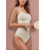 Elite Life Kadın 3D Dikişsiz İnce Askılı Korse Slip Body (Ten)