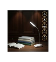 Modern Beyaz Üç Modlu Şarjlı USB Masa Lambası, Dokunmatik Düğme ile Kullanım (Krem)