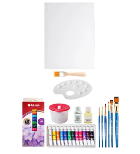 Acuto Red AppleTüp Yağlı Boya Seti 12'li 35x50 Tuval Seti