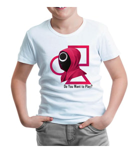 Squid Game - Oyun Beyaz Çocuk Tshirt