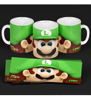 Luigi Super Mario Temalı Porselen Kupa Bardak Karakter Hediyesi Özel Tasarım