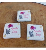 30 Adet Taş Magnet Balonlu Fil Bebek Magneti 4,5x4,5 kare-