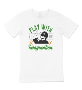 Yeşil Play Your Imagination Tişört