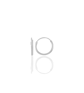 Söğütlü Silver  925 Ayar Gümüş 12 mm  Mini rodyumlu  Halka Küpe