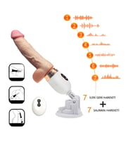 LilituShop USB Şarjlı 7 İleri Geri & 7 Sallanma Fonksiyonlu Isıtmalı Uzaktan Kumandalı Titreşimli Teknolojik Vibratör