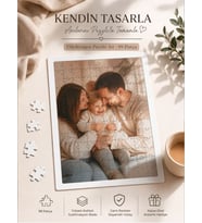Kişiye Özel A4 Dikdörtgen Puzzle 99 Parça (20,5x27,5 cm) Fotoğraflı Çerçeveli Yapboz Hediye