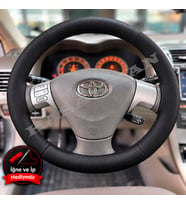 Toyota Corolla Verso E120 Dikme Direksiyon Kılıfı Premium Komple Delikli Deri Siyah Dikiş 2001-2004