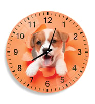 Sevimli Köpek Cam Saat - 40 cm