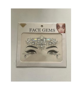Face Sticker Renksiz Yapışkanlı Yüz Taşı Yüz Süsleme Taşları