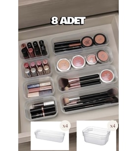 Dark 8 Parçalı Çok Amaçlı Çekmece İçi Organizer Seti