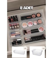 Dark 8 Parçalı Çok Amaçlı Çekmece İçi Organizer Seti