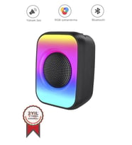 Bluetooth Hoparlör Işıklı Taşınabilir Speaker GTS1867 Siyah