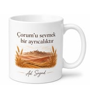 Çorumlu Hemşehriye Özel İsimli Baskılı Kupa Bardak Hediye