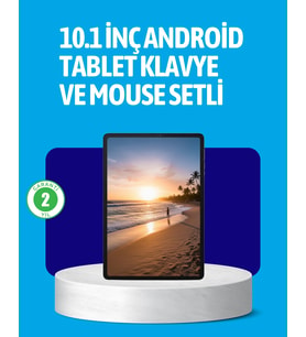 Android 15 Tablet Klavyeli Mouse lu Profesyonel Set