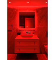 Digital Hayat Buğu Çözücü Kare Led Ayna 50-80cm Dokunmatik Dimli Beyaz Günışığı Amber Mavi Kırmızı Banyo Makyaj