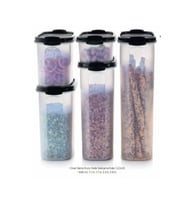 Tupperware Oval Set 5li Siyah Kapak