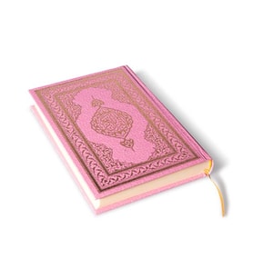 MUSHAFI ŞERİF ORTA BOY 2 RENK SEMERKAND PEMBE KAPAK