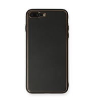Apple İphone 7 Plus Kılıf Coco Deri Silikon Kapak - Siyah