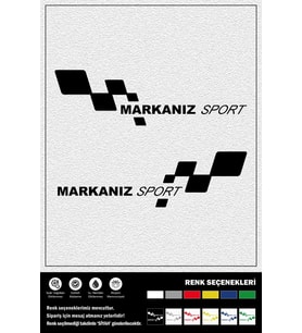 MARKANIZ SPORT STICKER 45 x 15 cm (Siyah)