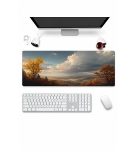 SonicTouch Klavye Mousepad 32x70cm Dikişsiz Pürüzsüz Sıvı Geçirmez Kaymaz Taban Fırtına Vadisi