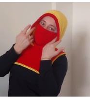 Örgü Taraftar Serisi Balaklava, Handmade Taraftar Kış Şapkaları , Galatasaray Şapkası, Beşiktaş Şapkası, Trabzon Şapkası, Fenerbahçe Şapkası, Kemzey Handmade (Sarı-Kırmızı)