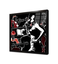 Orkestra Çerçeveli Cam Tablo