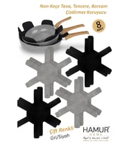 Tencere Tava Borcam Koruyucu Çizdirmez Non Keçe 8'li Set Çizilmeye Darbeye Karşı Dayanıklı Koruma
