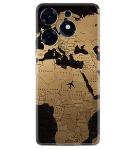 Tecno Spark 10 Pro Kılıf Silikon Desen Özel Seri Map Planet 1656