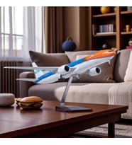 Boeing 777 KLM Royal Dutch Airlines Maket Uçak 1:157 Ölçek 47 cm Dekoratif Model