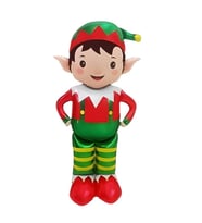 Yılbaşı Partisi Ayaklı Elf Çocuk Folyo Balon