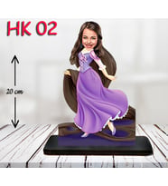 Kişiye Özel Ahşap Biblo - Kız Çocuk Karikatür Biblo - Kahraman 2