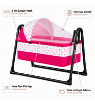 Chubby Baby Tenteli Sepet Beşik Sineklikli Sallanır Bebek Beşiği