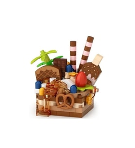 Lz-8642 Loz Çi̇kolatali Pasta 160 Parça Block Oyuncak-Mi̇ni̇ Poşet