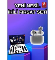 3.Nesil Tws Bluetooth Kulaklık Bluetooth Bağlantılı Akıllı Saat Amoled Ekran Plastik Hasır Kordon