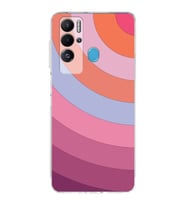 PrintiFy Tecno Pova Neo Uyumlu Kamera Korumalı Renk Cümbüşü F Tasarımlı Şeffaf Silikon Kılıf